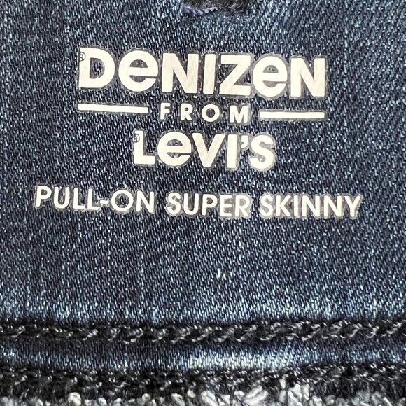 Denizen Women's Pull on Super Skinny Mid Rise Blue Stretch Denim Jeans Size 10 - Picture 8 of 10